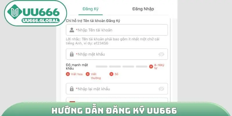 Hướng dẫn đăng ký UU666