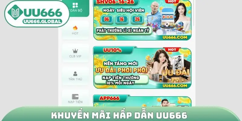 Khuyến mãi hấp dẫn UU666