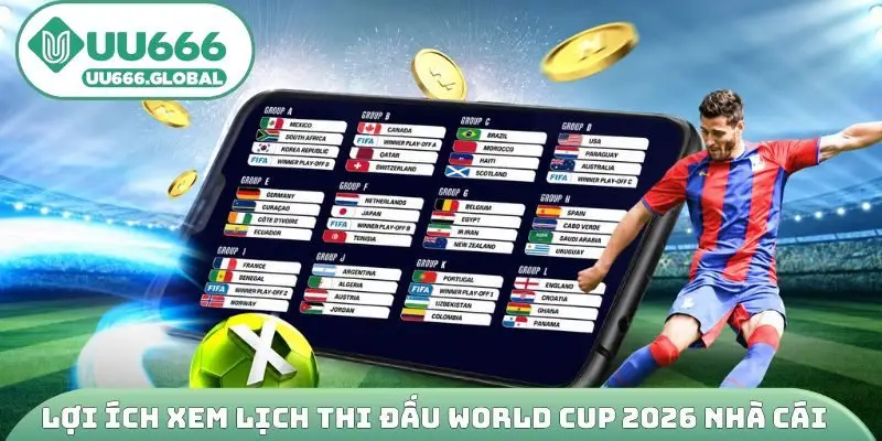 Lợi ích xem lịch thi đấu World Cup 2026 nhà cái